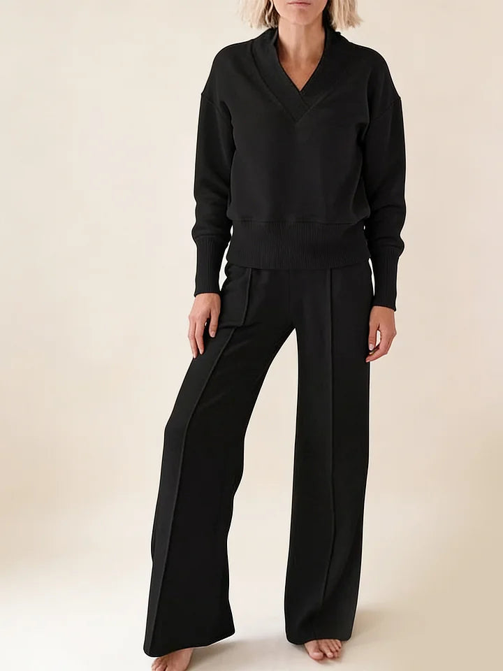 🥰📢📢50% popusta!!!【M-5XL】Ženski komplet odijela 2026 | Dvodijelni set s pletenim dugim rukavima✨