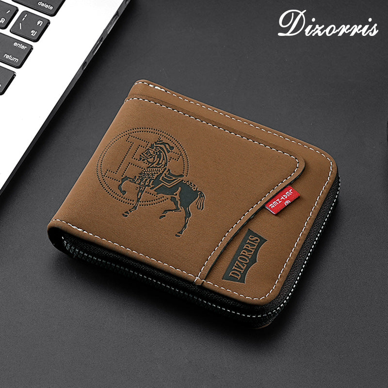 🔥🔥【Kupite 1 i dobijete 1 besplatno】Novi i elegantni muški kratki novčanik s patentnim zatvaračem u retro stilu.