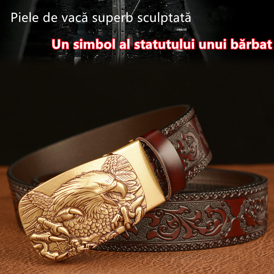 Muški remen od kravlje kože - Eagle automatska kopča