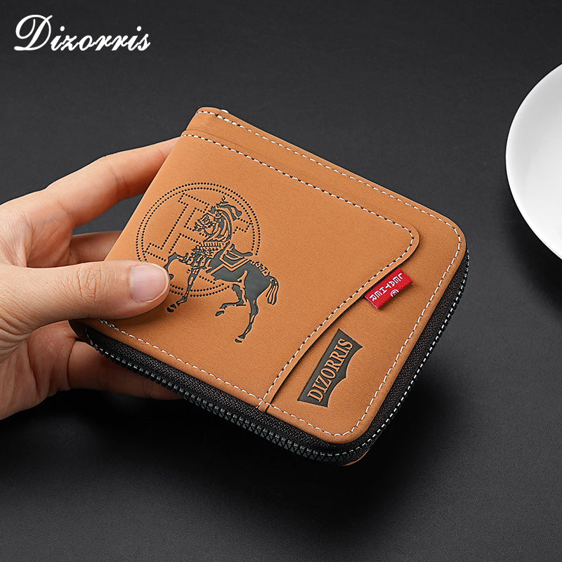 🔥🔥【Kupite 1 i dobijete 1 besplatno】Novi i elegantni muški kratki novčanik s patentnim zatvaračem u retro stilu.