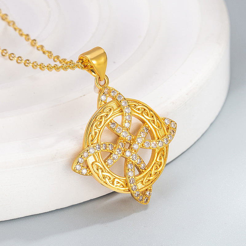 ✨🔥VRUĆA RASPRODAJA📿Ogrlica s vještičjim čvorom i privjeskom u obliku svjetlucave zvijezde