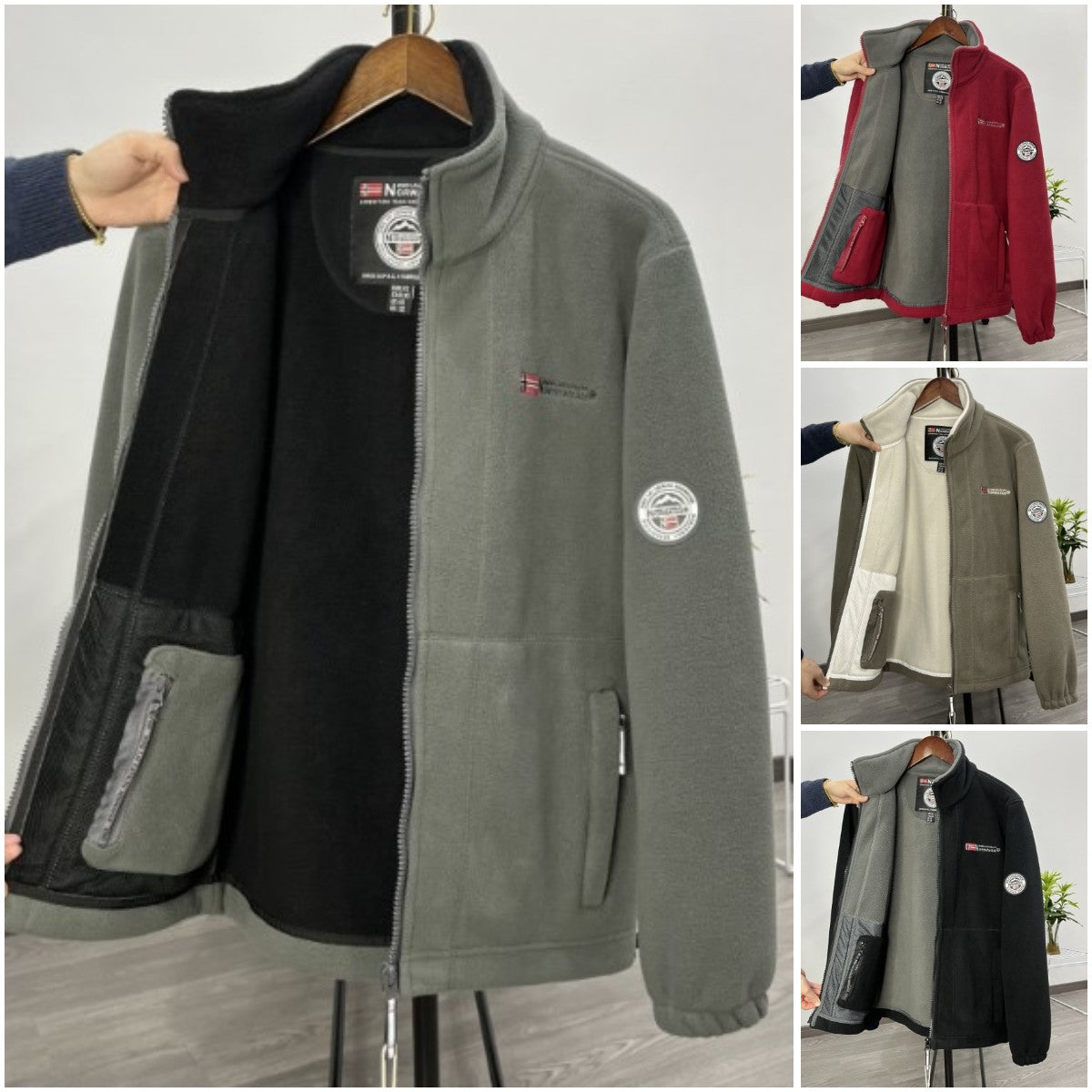 【XS-3XL】Muška zimska jakna dvostrana, topla i ležerna, od pamuka/vune, idealna za hladne dane