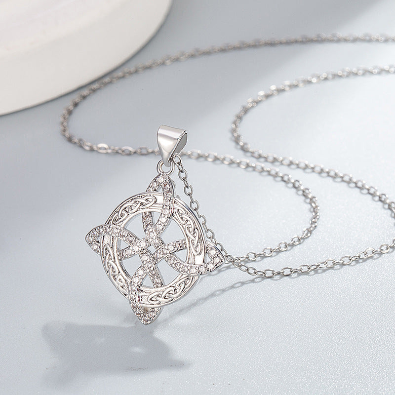 ✨🔥VRUĆA RASPRODAJA📿Ogrlica s vještičjim čvorom i privjeskom u obliku svjetlucave zvijezde