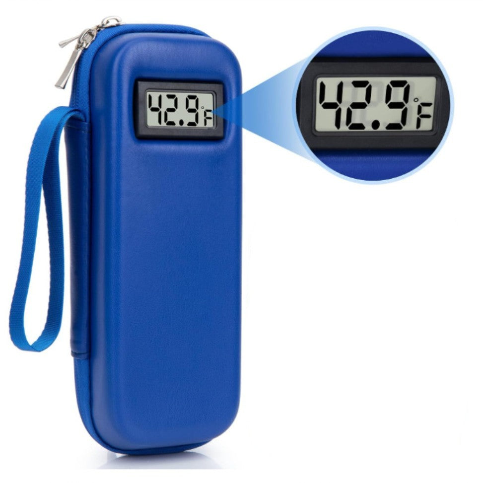 Putna hladnjača za inzulin s prikazom temperature