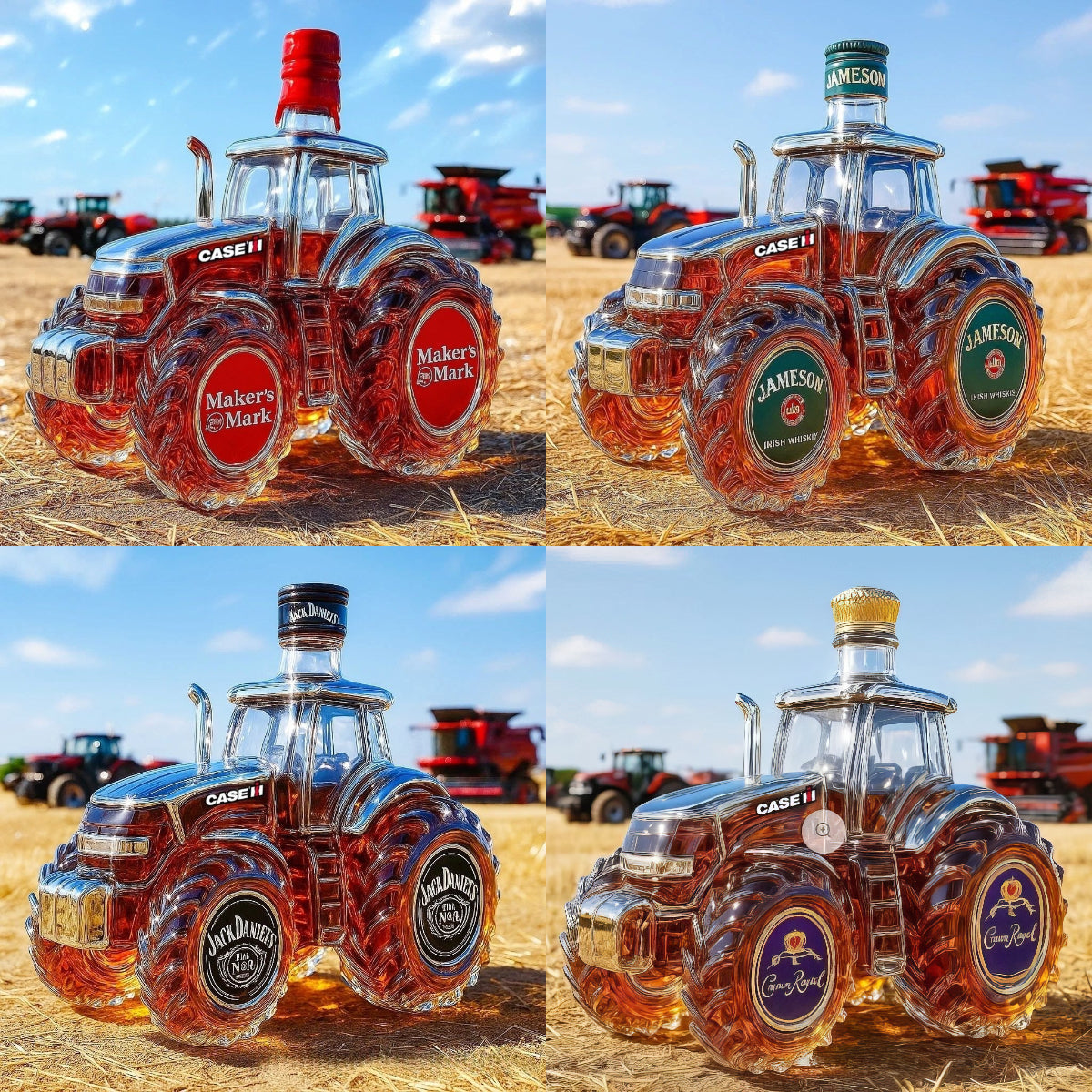 【30%OFF】🚜Retro boca vina s motivom poljoprivrednog traktora,🎁🎁Kreativni zatvoreni ukrasi za bocu viskija