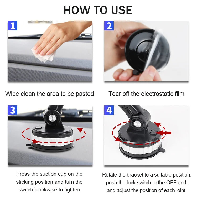 🔥🚗Višenamjenski držač za mobitel u automobilu, može izdržati težinu do 5 kg!