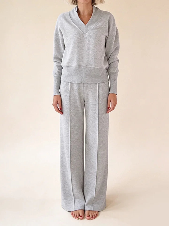 🥰📢📢50% popusta!!!【M-5XL】Ženski komplet odijela 2026 | Dvodijelni set s pletenim dugim rukavima✨