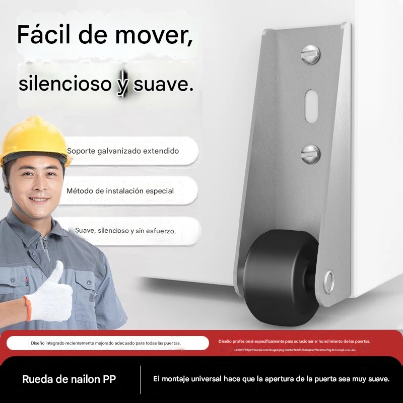 【4 kotačića + 16 vijaka】🚪 Nosač kliznih vrata s kotačićima – tih, podesiv i jednostavan za ugradnju 🔧